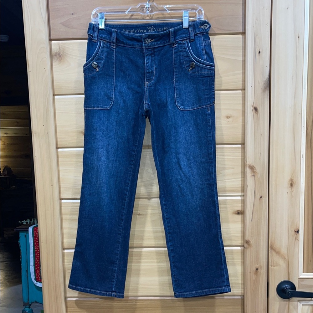 Simply Vera Vera Wang Dark Blue Straight Leg Jeans